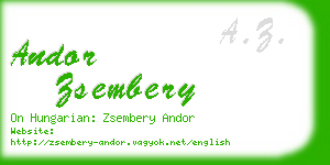 andor zsembery business card